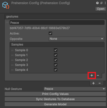 Adding a sample